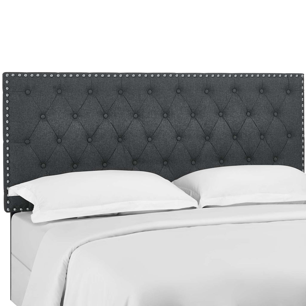 Helena Tufted Upholstered Linen Fabric Full / Queen Headboard by Modway
