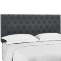 Helena Tufted Upholstered Linen Fabric Full / Queen Headboard by Modway