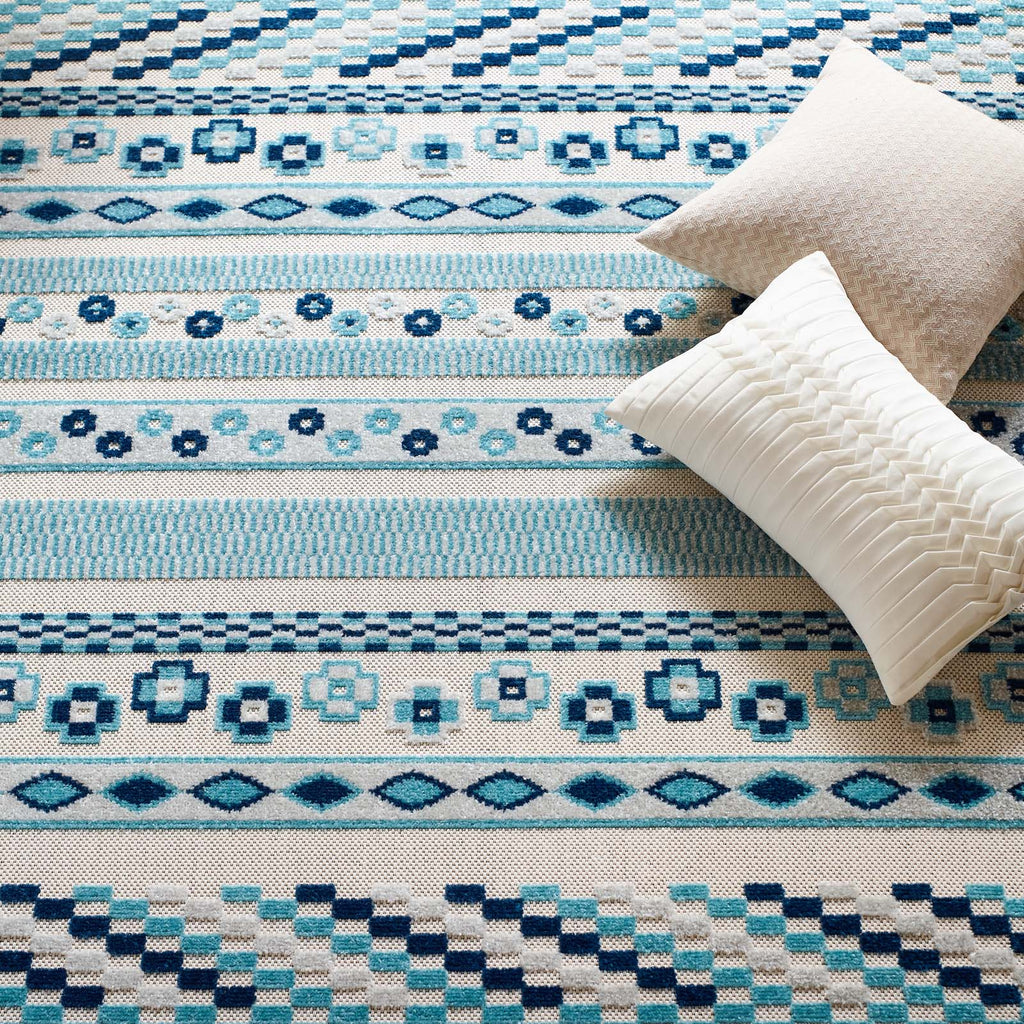 Reflect Cadhla Vintage Abstract Geometric Lattice 5x8 Indoor and Outdoor Area Rug by Modway