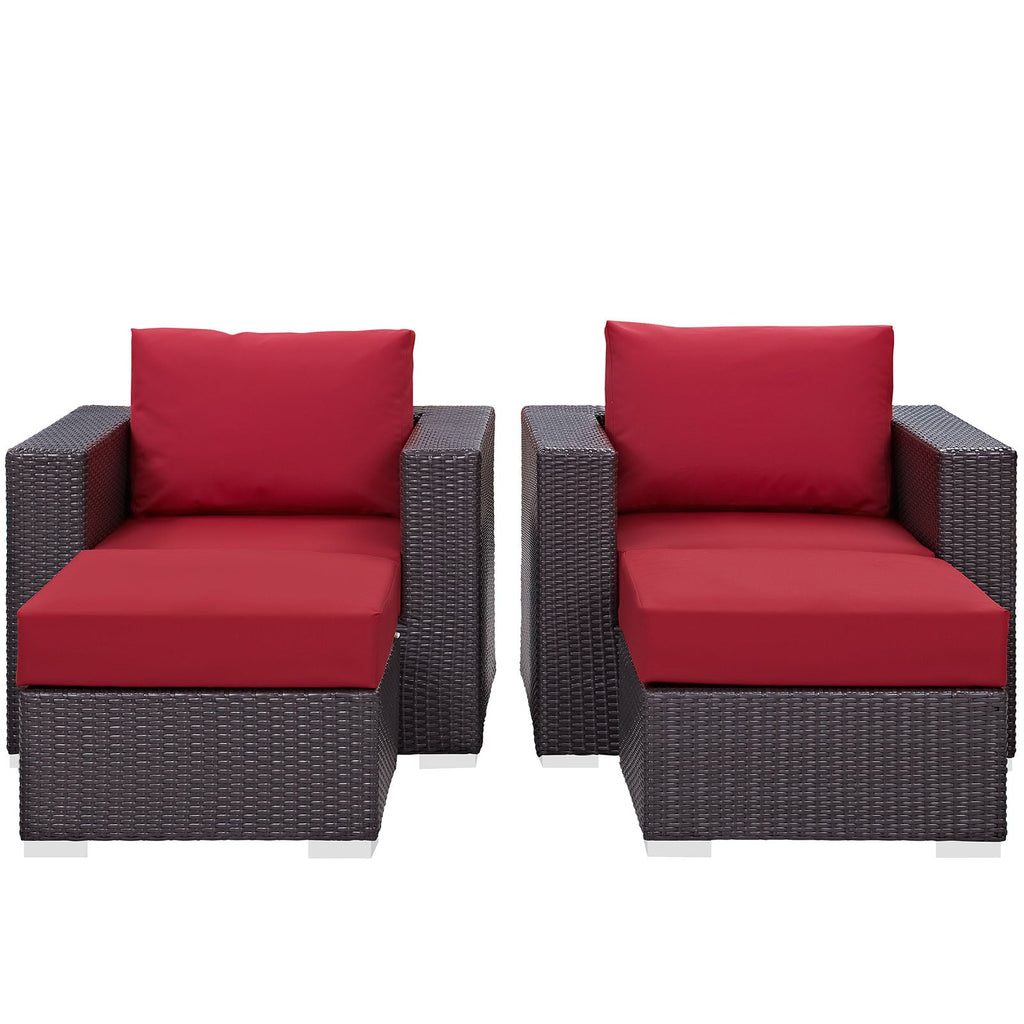 Convene 4 Piece Outdoor Patio Sectional Set by Modway
