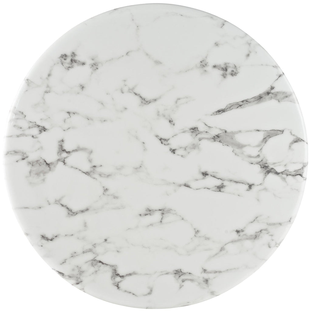 Lippa 28" Round Faux Marble Bar Table by Modway