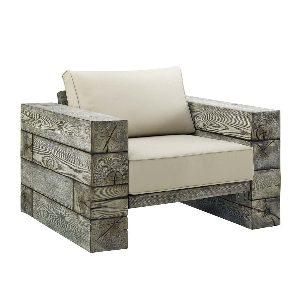 Manteo Rustic Coastal Outdoor Patio Sunbrella¨ 4 Piece Set