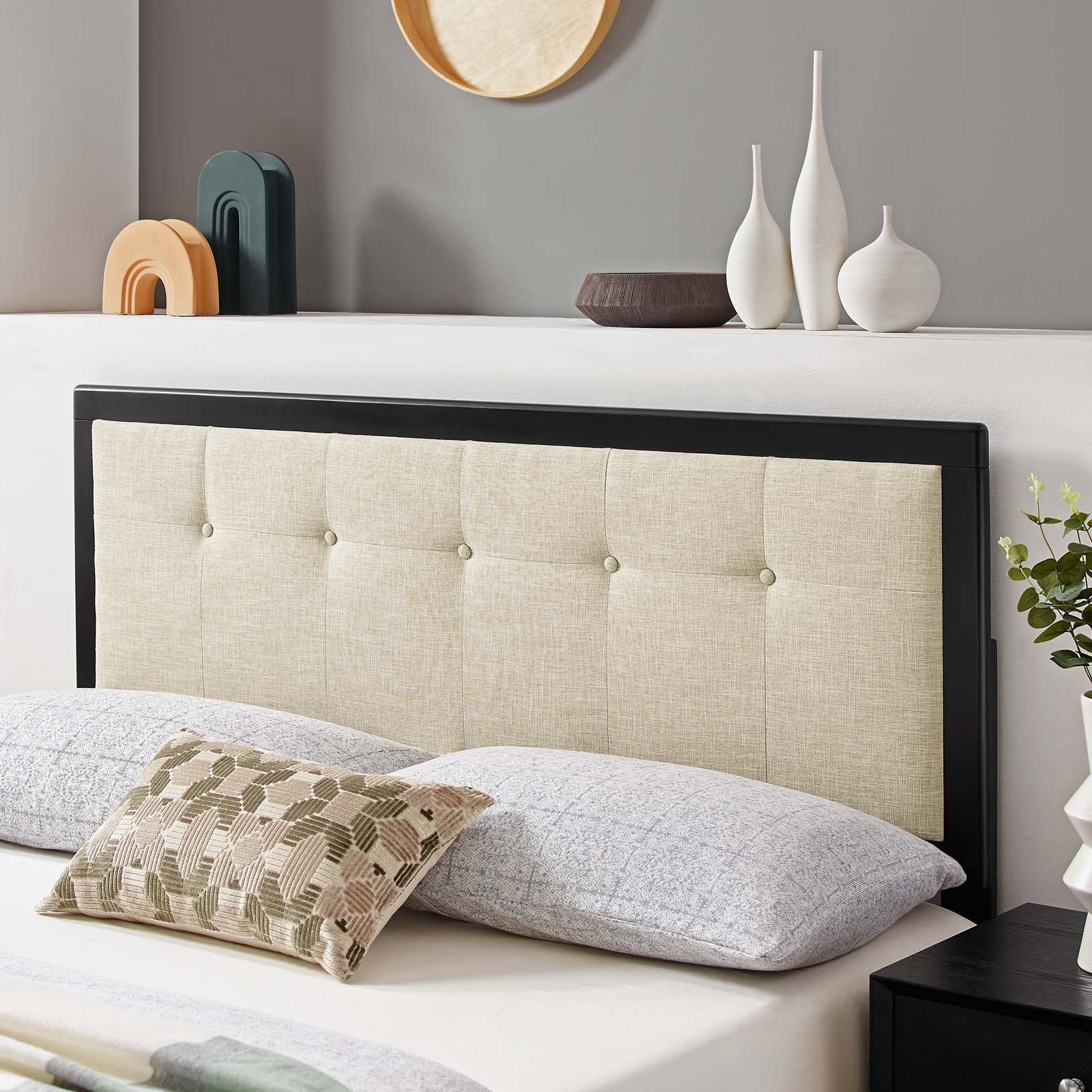 Draper Tufted Fabric and Wood Queen Headboard by Modway