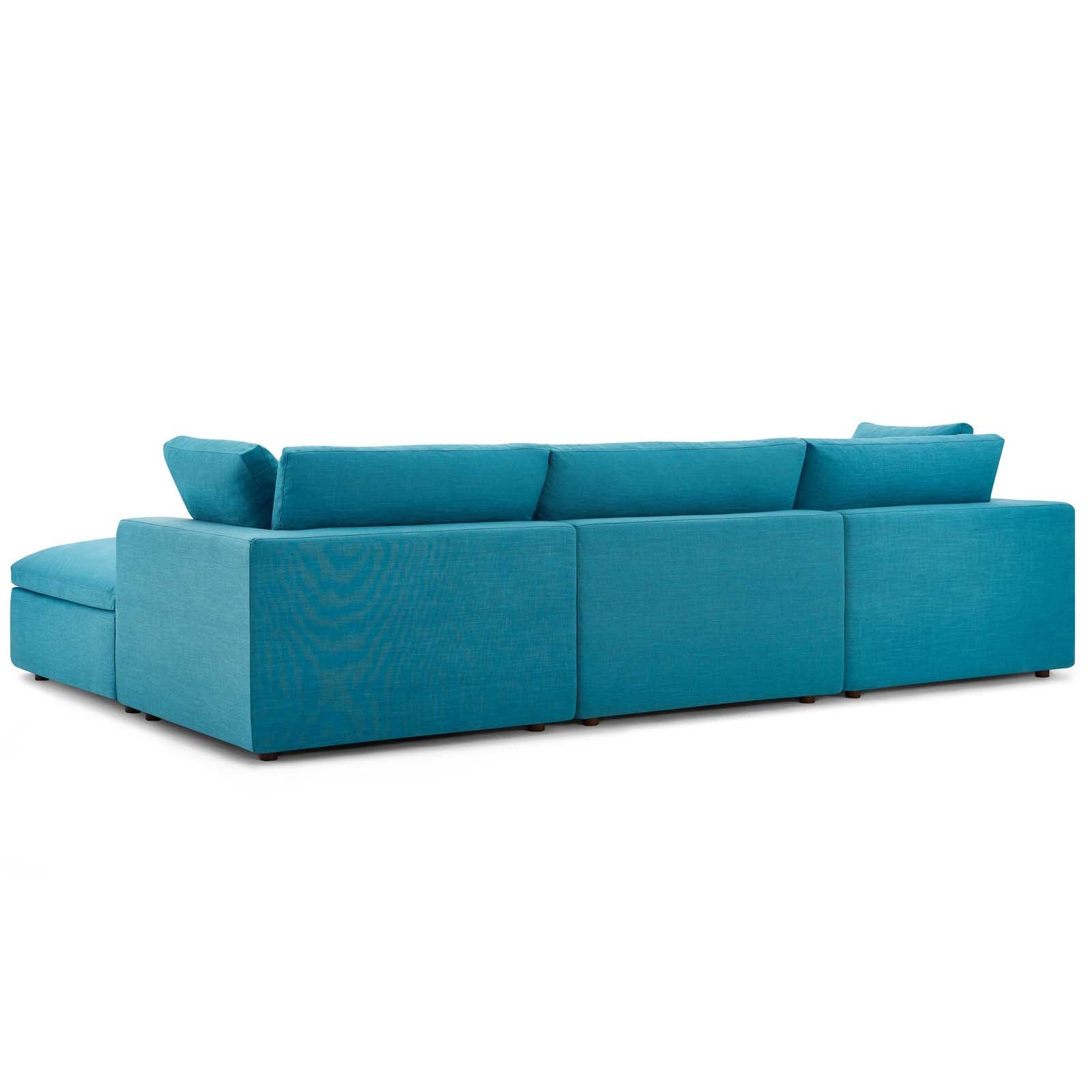 Commix 4 Piece Down Filled Overstuffed Sectional Sofa Set by Modway