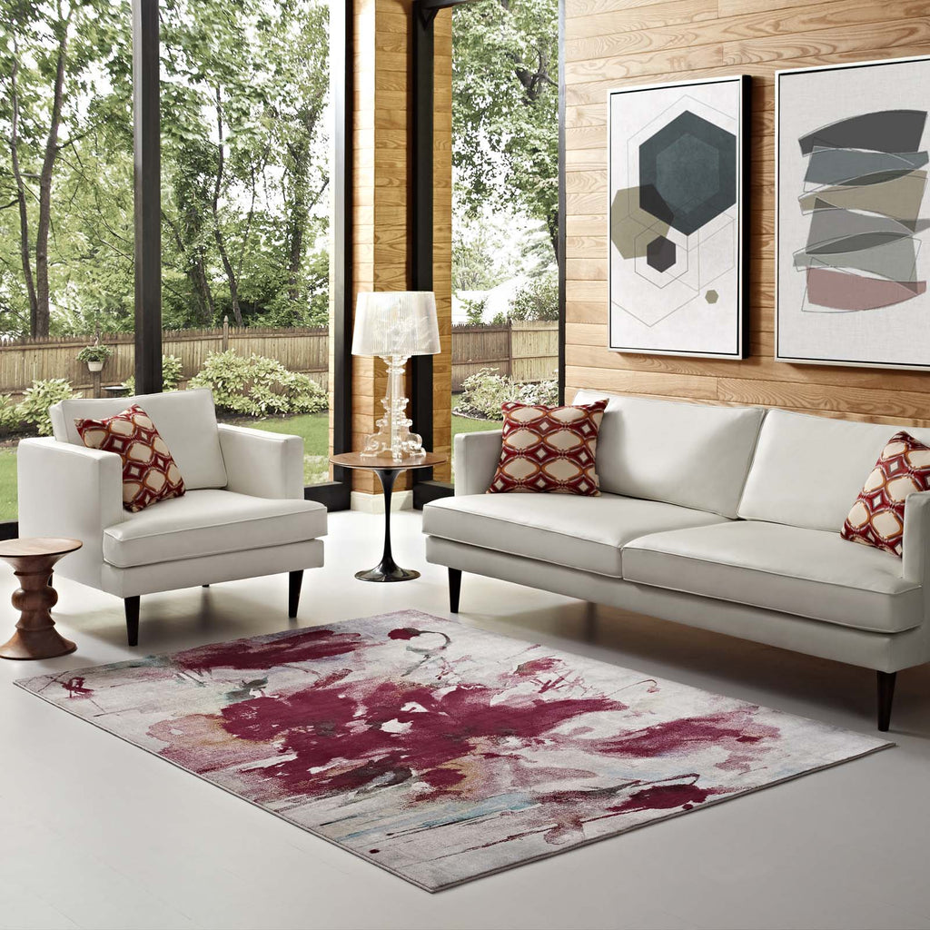 Blume Abstract Floral 4x6 Area Rug by Modway