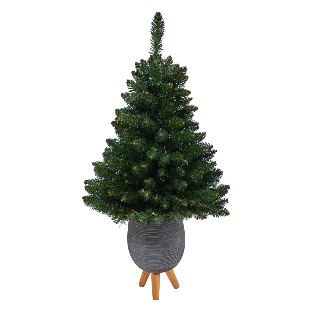 3.5' Northern Rocky Spruce Artificial Christmas Tree w/ 50 Clear Lights