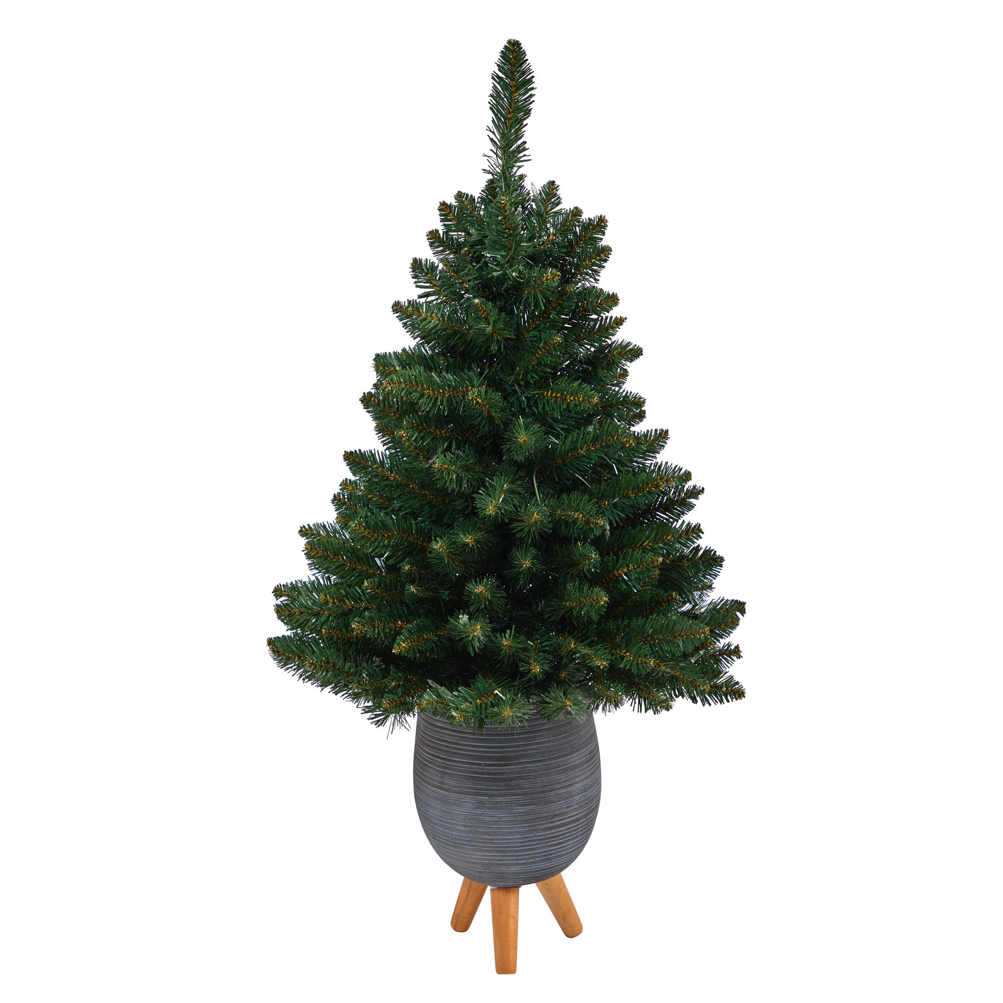 3.5' Northern Rocky Spruce Artificial Christmas Tree w/ 50 Clear Lights