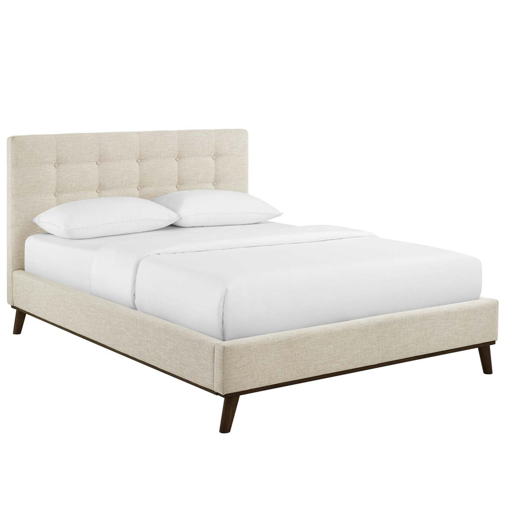 McKenzie Biscuit Tufted Upholstered Fabric Queen Platform Bed by Modway