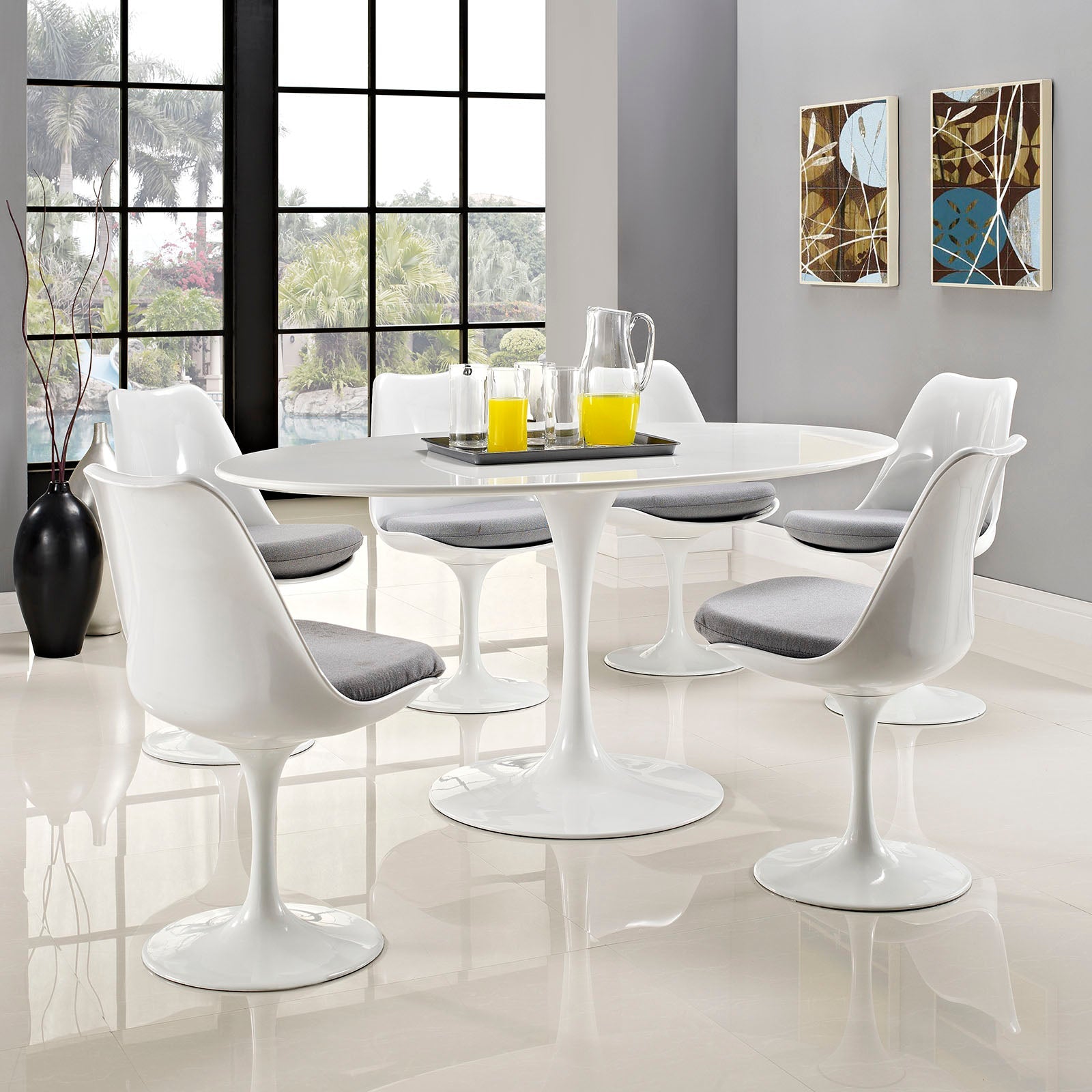 Lippa 60" Oval Wood Dining Table by Modway