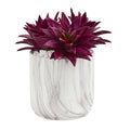 Agave Succulent Artificial Plant in Marble Finished Vase