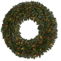 5' Giant Flocked Artificial Christmas Wreath w/280 Multicolored Lights