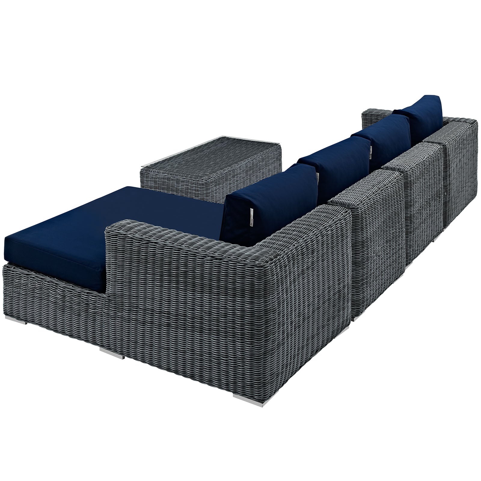 Summon 5 Piece Outdoor Patio Sunbrella¨ Sectional Set by Modway