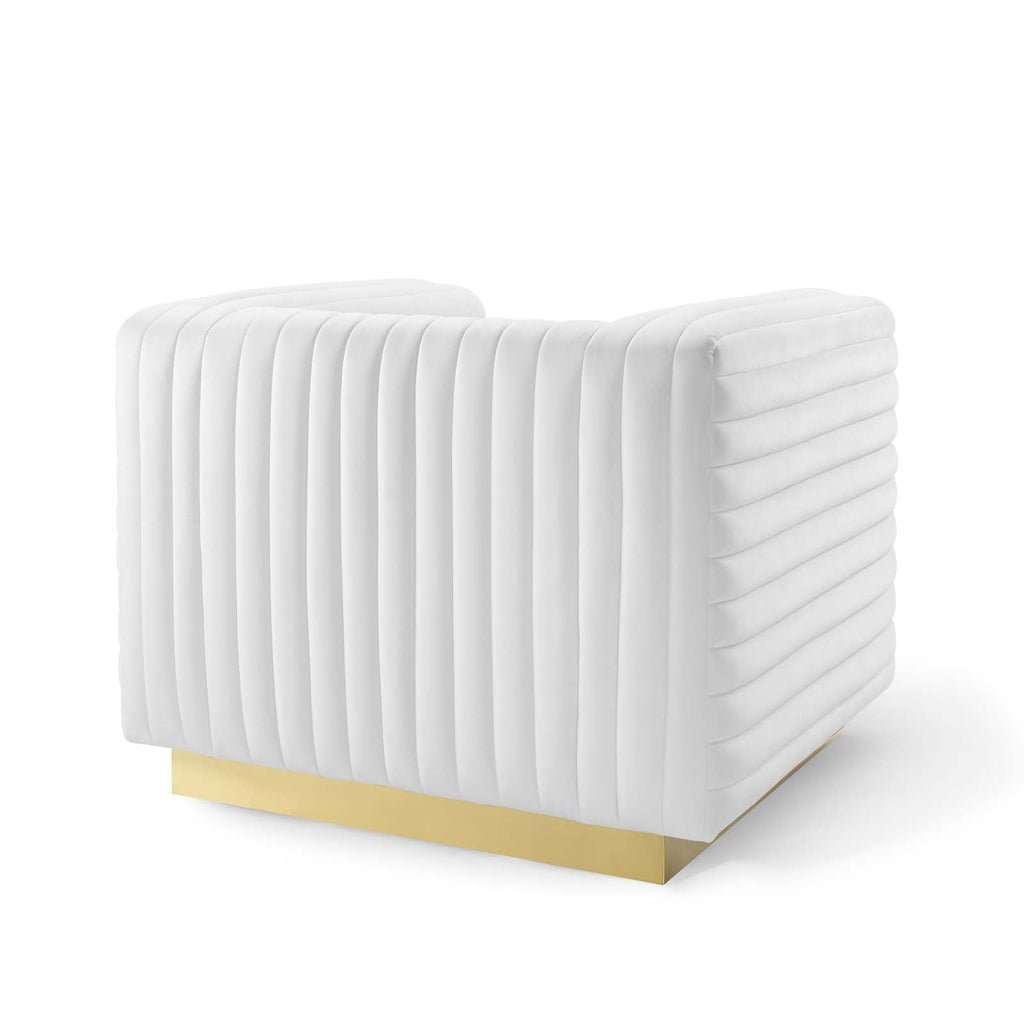 Charisma Channel Tufted Performance Velvet Accent Armchair by Modway