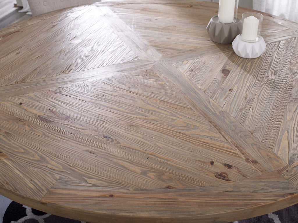 Column 71" Round Pine Wood Dining Table by Modway