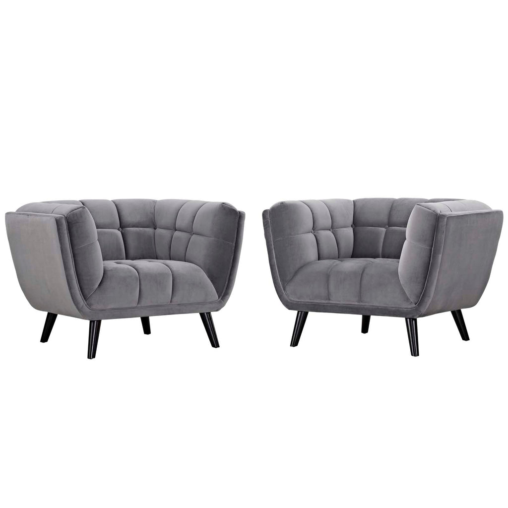 Bestow 2 Piece Performance Velvet Armchair Set by Modway