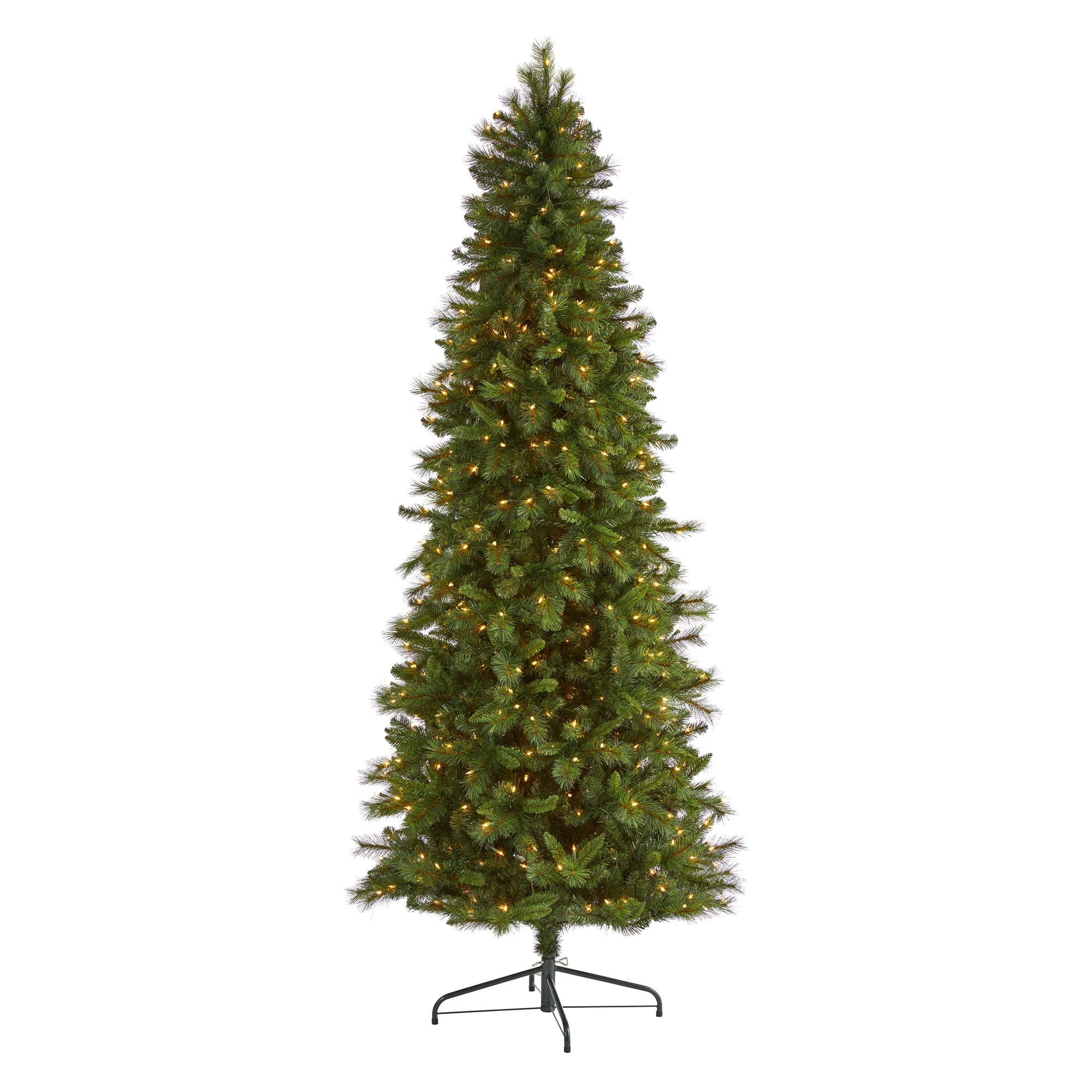 9' Slim West Virginia Mountain Pine Artificial Christmas Tree w600 Clear Lights