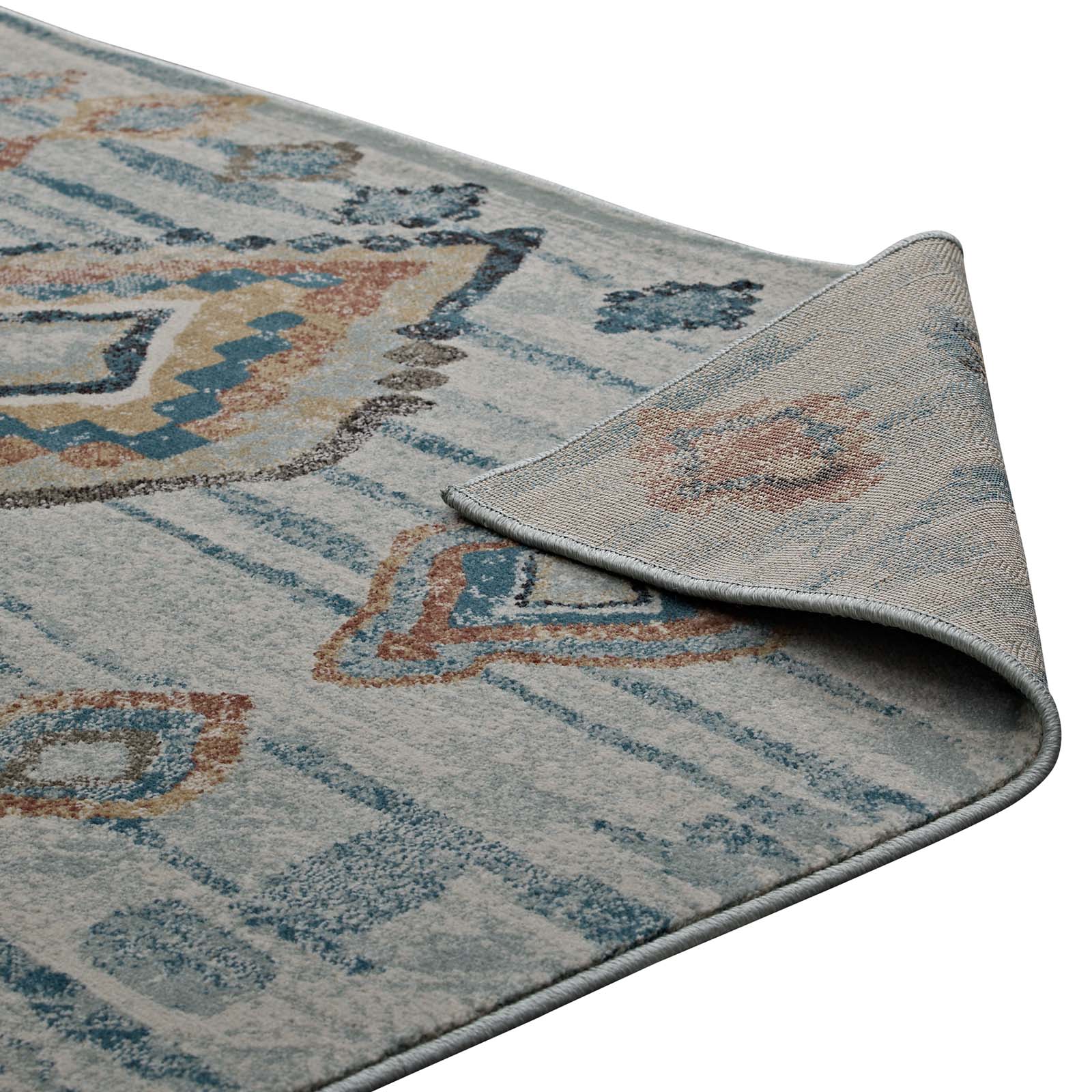 Jenica Distressed Moroccan Tribal Abstract Diamond 5x8 Area Rug by Modway