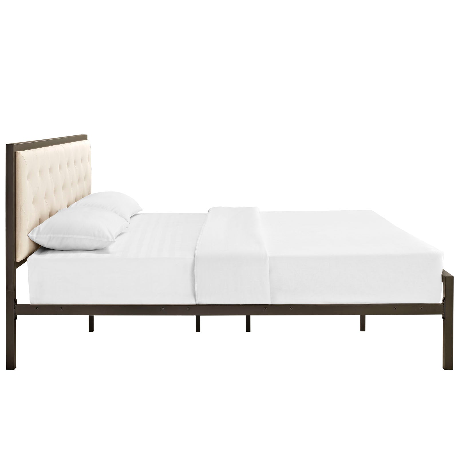 Mia Fabric King Bed by Modway