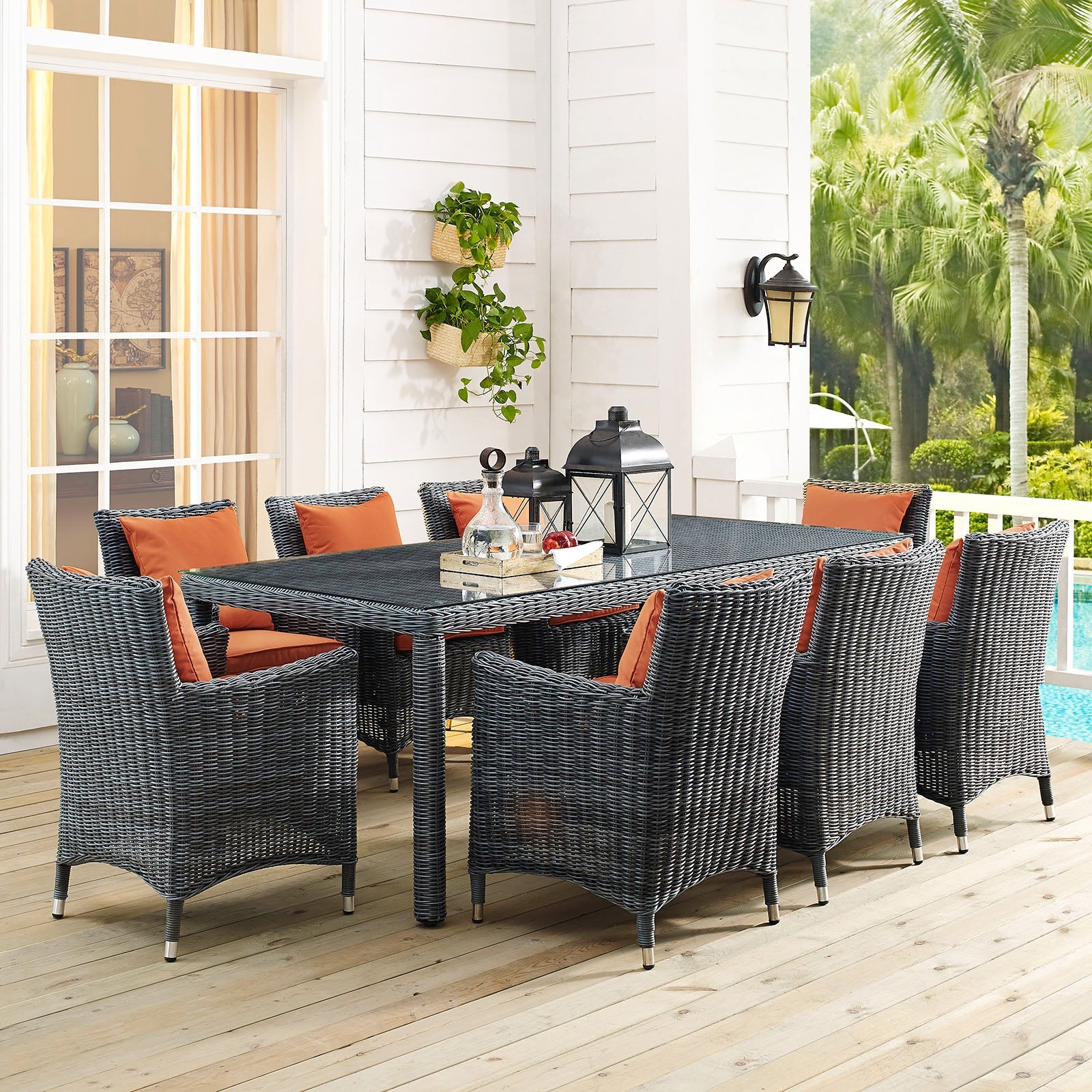 Summon 83" Outdoor Patio Dining Table by Modway