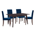 Prosper 5 Piece Upholstered Velvet Dining Set by Modway