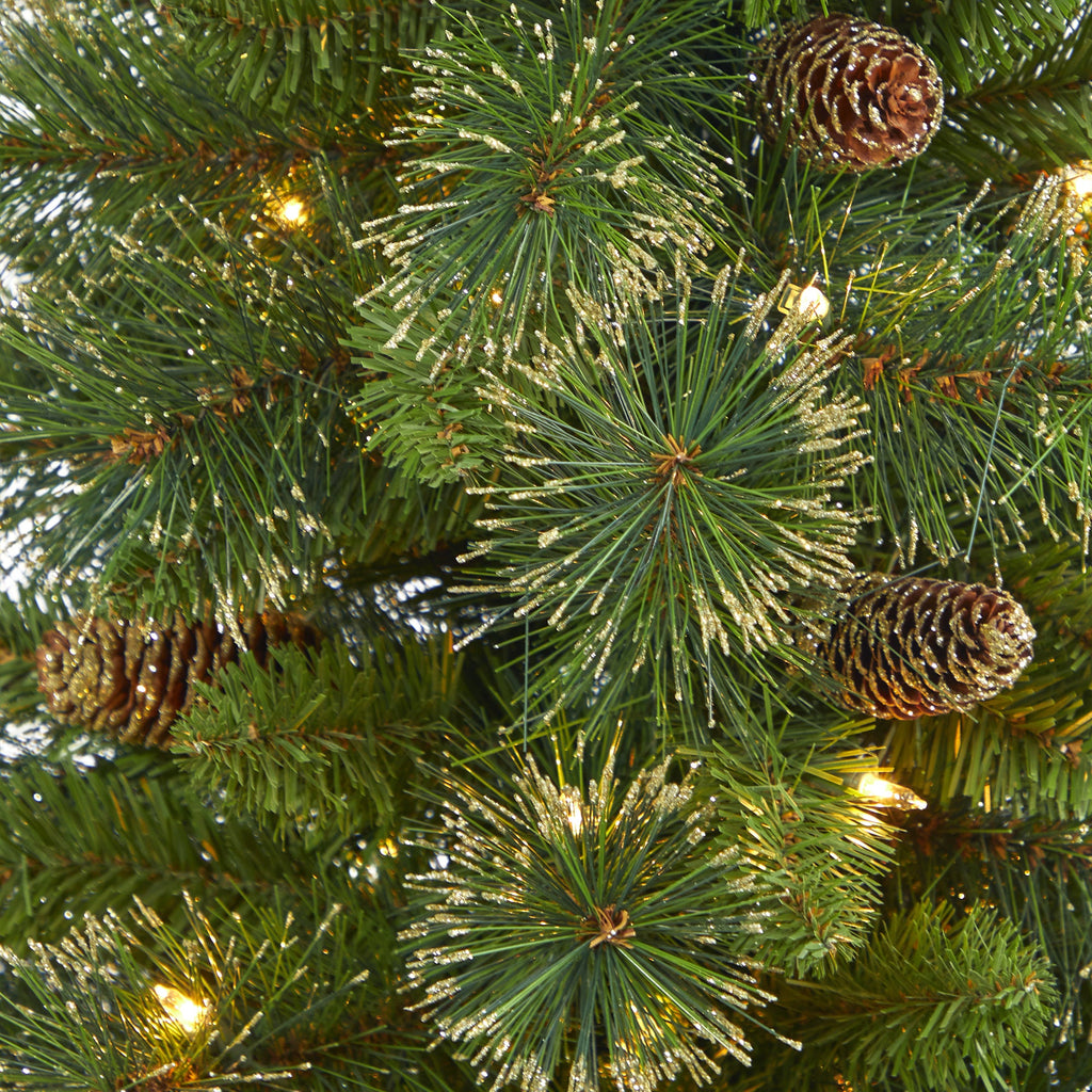 3.5' Golden Tip Washington Pine Artificial Christmas Tree w/ 50 Clear Lights