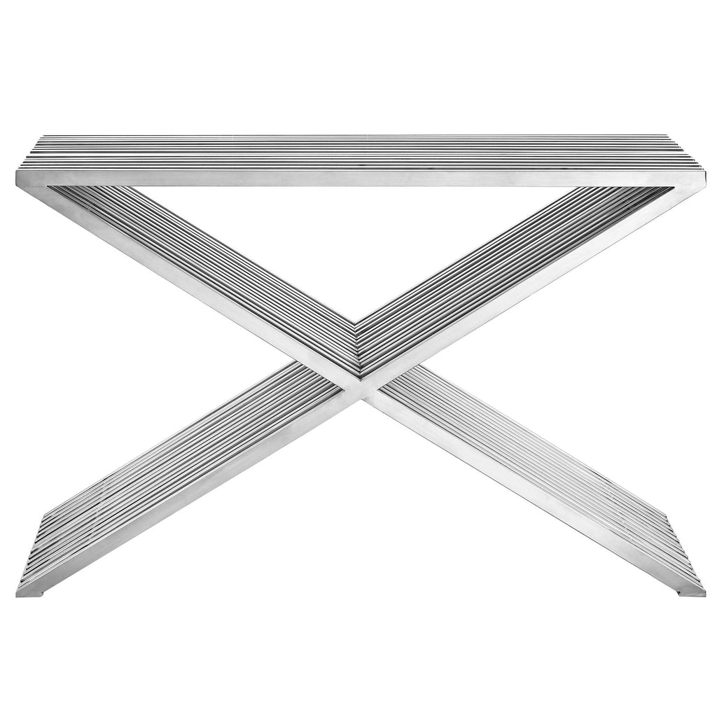 Press Stainless Steel Console Table by Modway