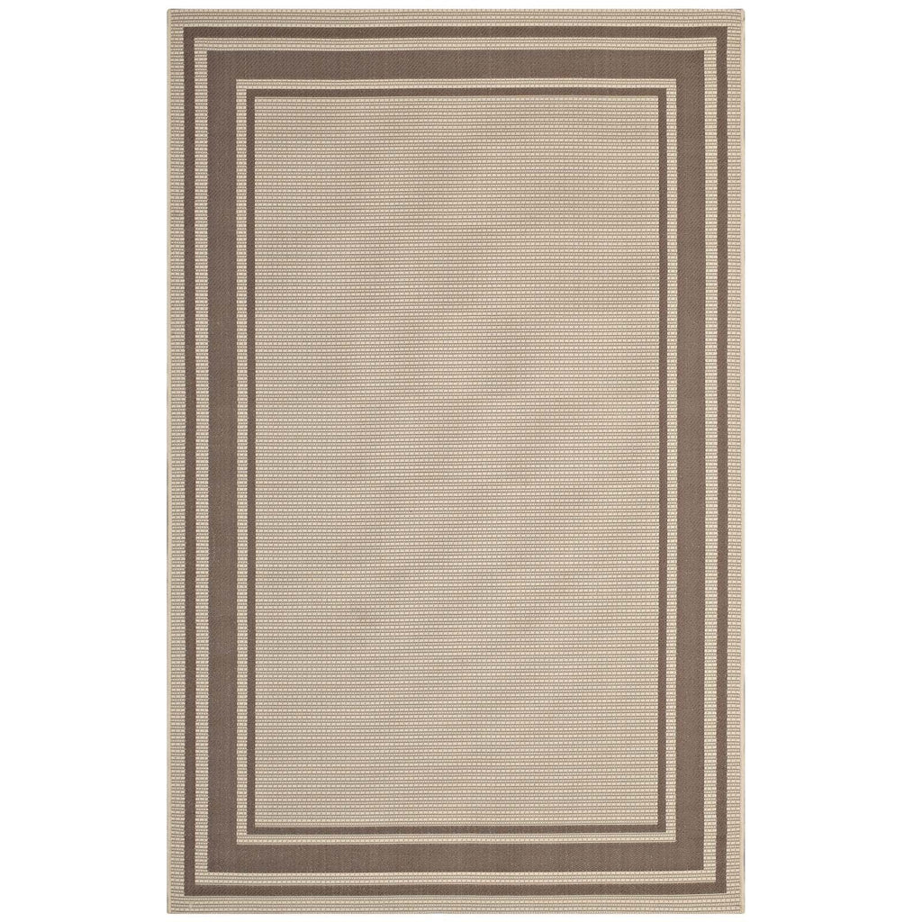 Rim Solid Border Indoor and Outdoor 5x8 Area Rug by Modway