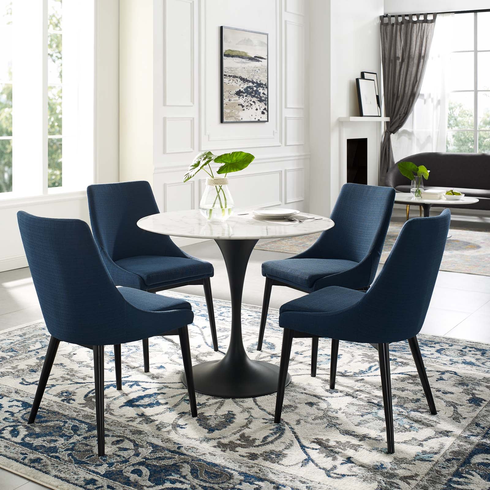 Lippa 36" Round Faux Marble Dining Table by Modway