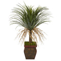 37" Pony Tail Palm Artificial Plant in Decorative Planter