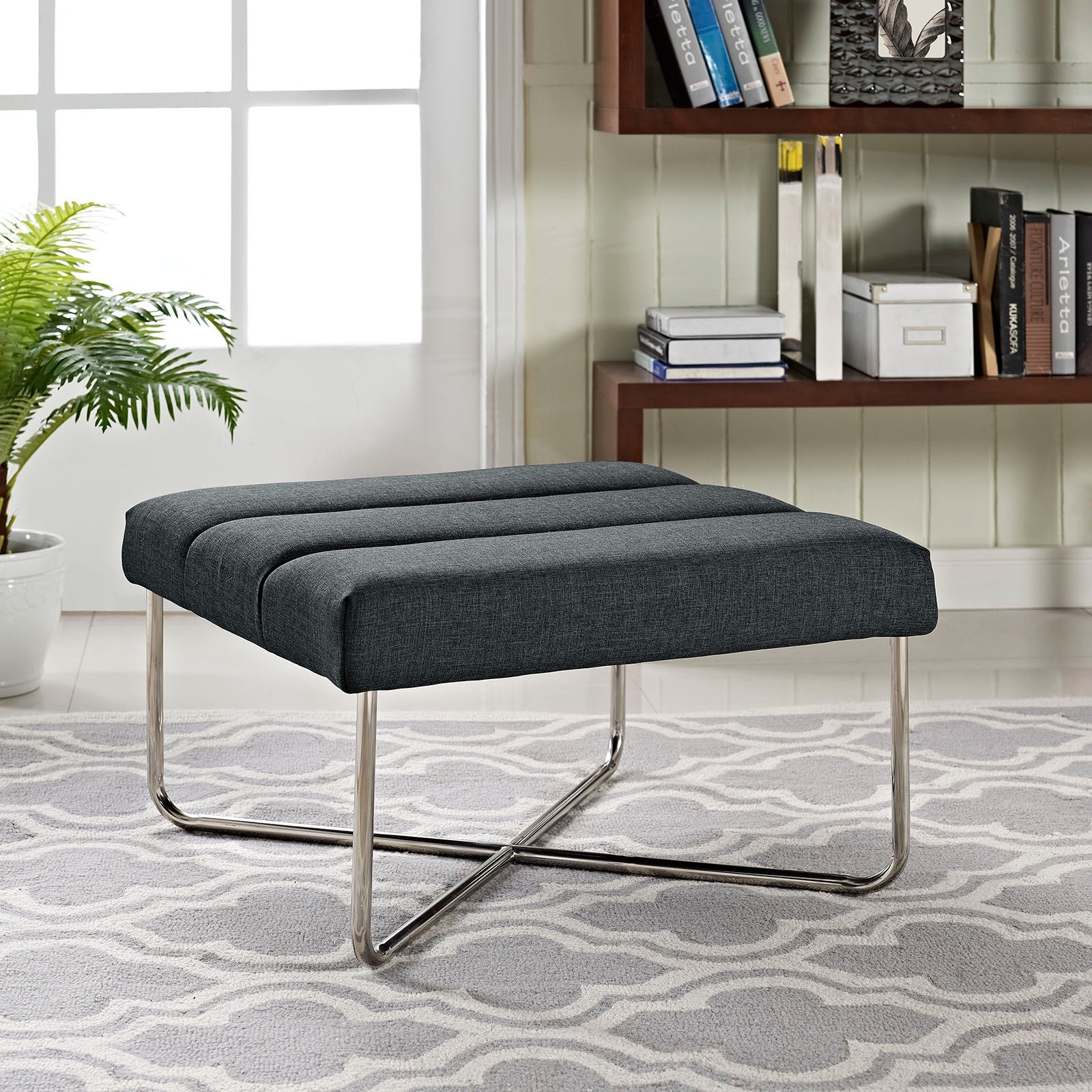 Reach Upholstered Fabric Ottoman by Modway