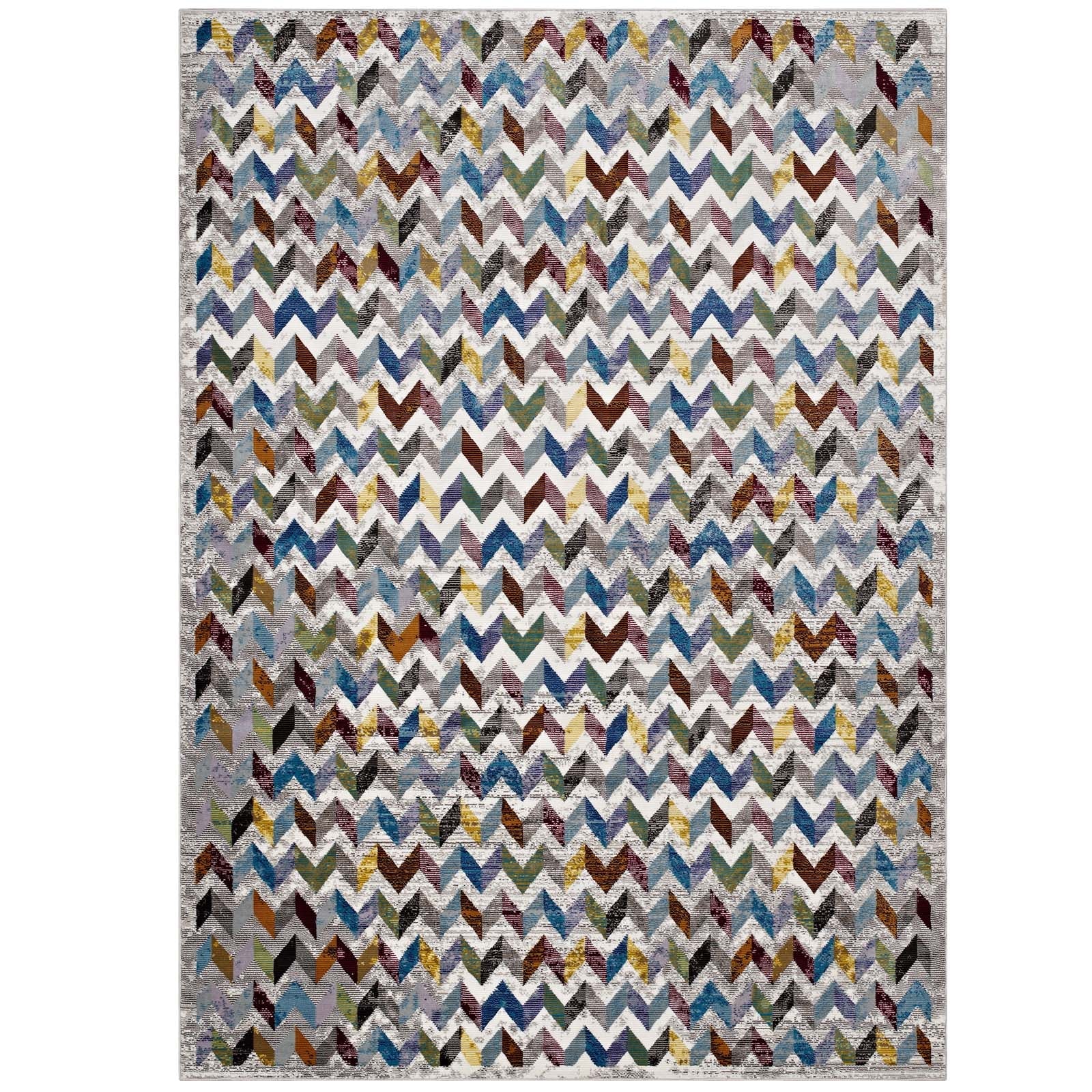 Gemma Chevron Mosaic 4x6 Area Rug by Modway