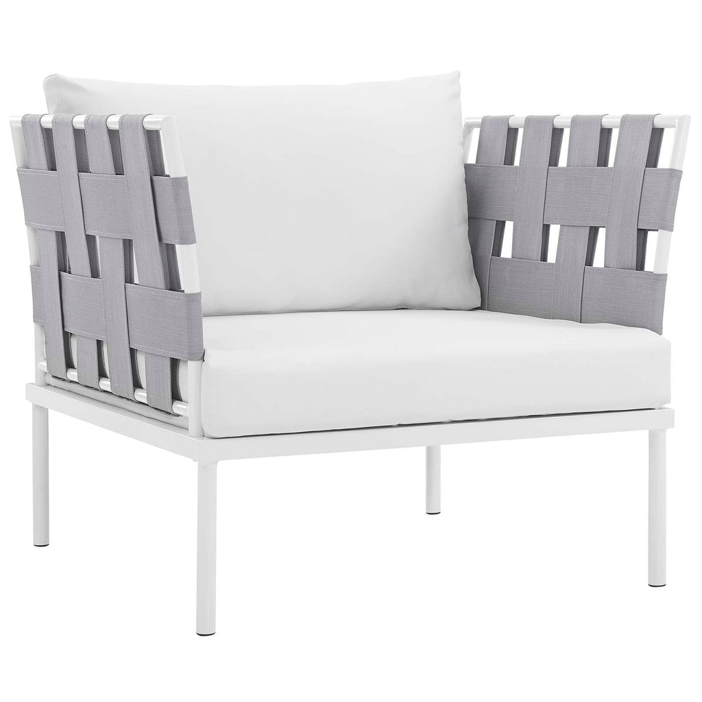 Harmony 3 Piece Outdoor Patio Aluminum Sectional Sofa Set by Modway