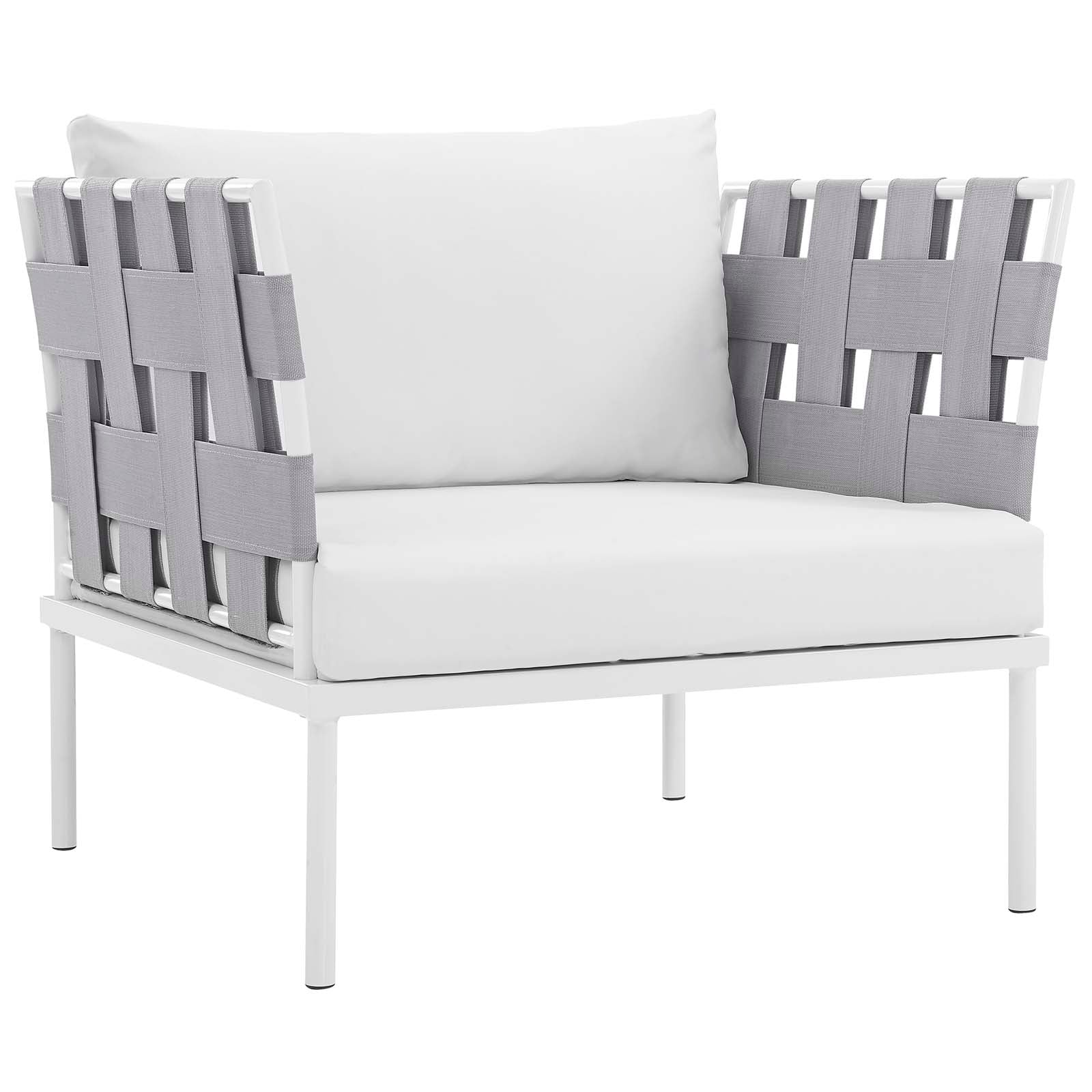 Harmony 3 Piece Outdoor Patio Aluminum Sectional Sofa Set by Modway