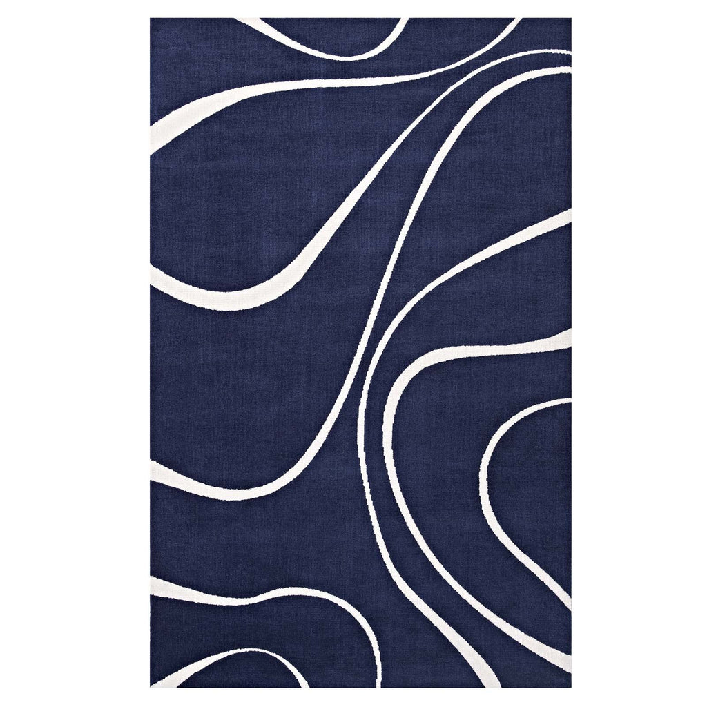 Therese Abstract Swirl 5x8 Area Rug by Modway