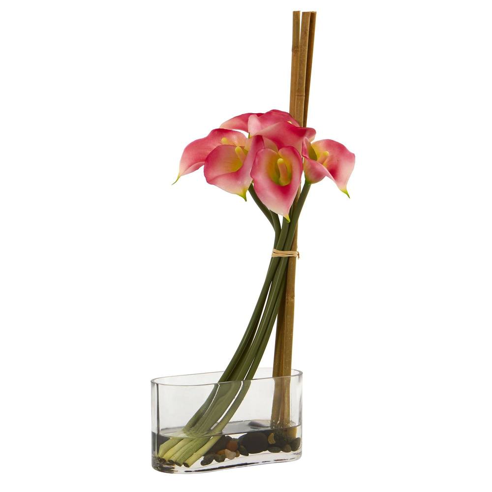 18" Calla Lily with Bamboo Artificial Arrangement