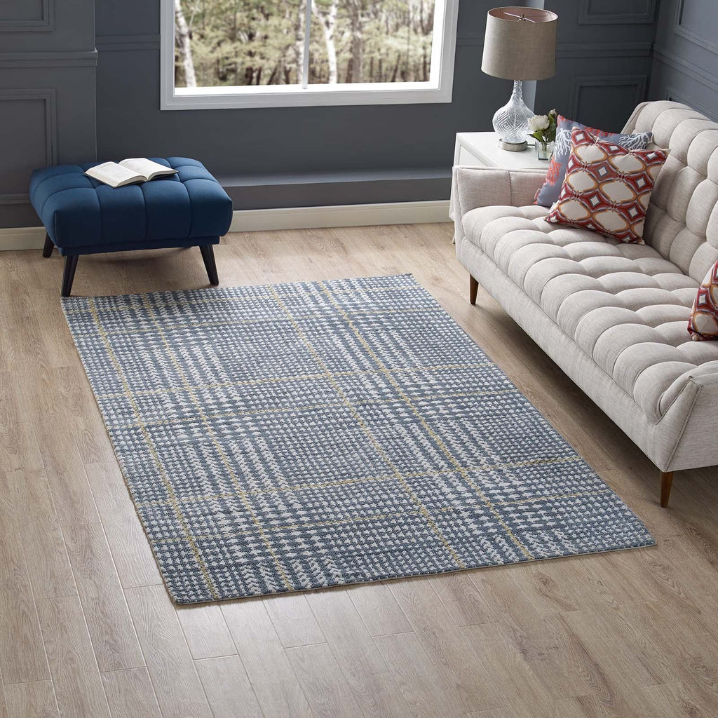 Kaja Abstract Plaid 5x8 Area Rug by Modway