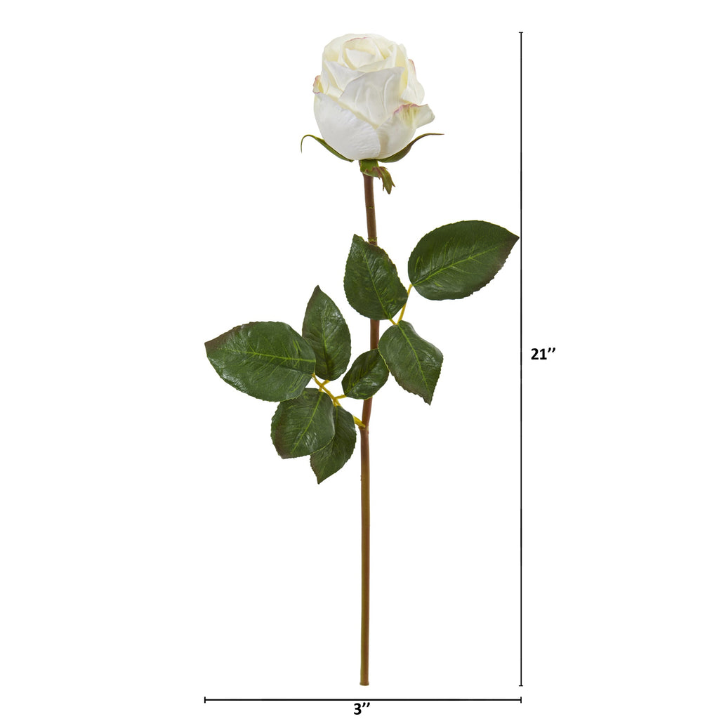 21" Rose Bud Artificial Flower (Set of 6)