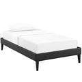 Tessie Vinyl Twin Bed Frame with Squared Tapered Legs by Modway