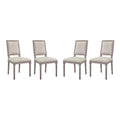 Court Upholstered Fabric Dining Side Chair Set of 4 by Modway