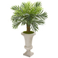 34" Robellini Palm Artificial Tree in Sand Colored Urn