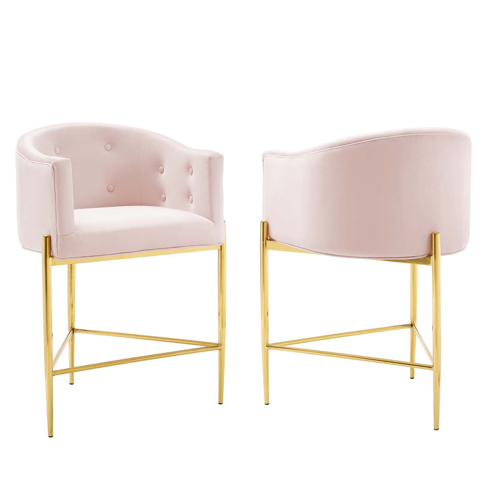 Savour Tufted Performance Velvet Counter Stool Set of 2 by Modway