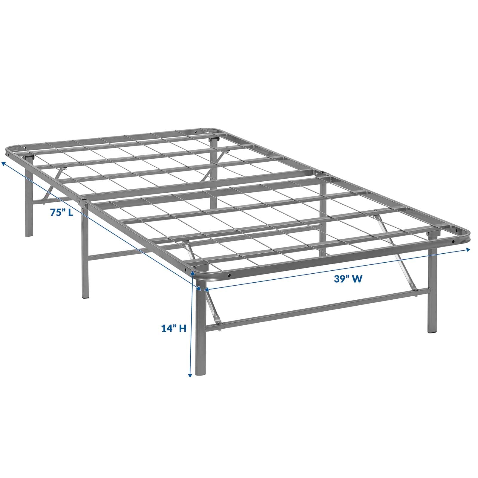 Horizon Stainless Steel Twin Bed Frame by Modway