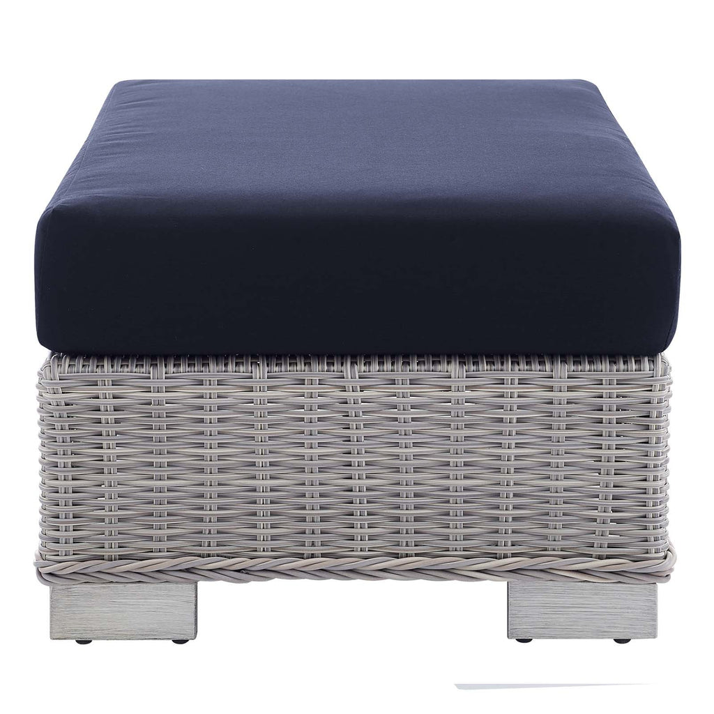 Conway 2-Piece Sunbrella¨ Outdoor Patio Wicker Rattan Armchair and Ottoman Set by Modway