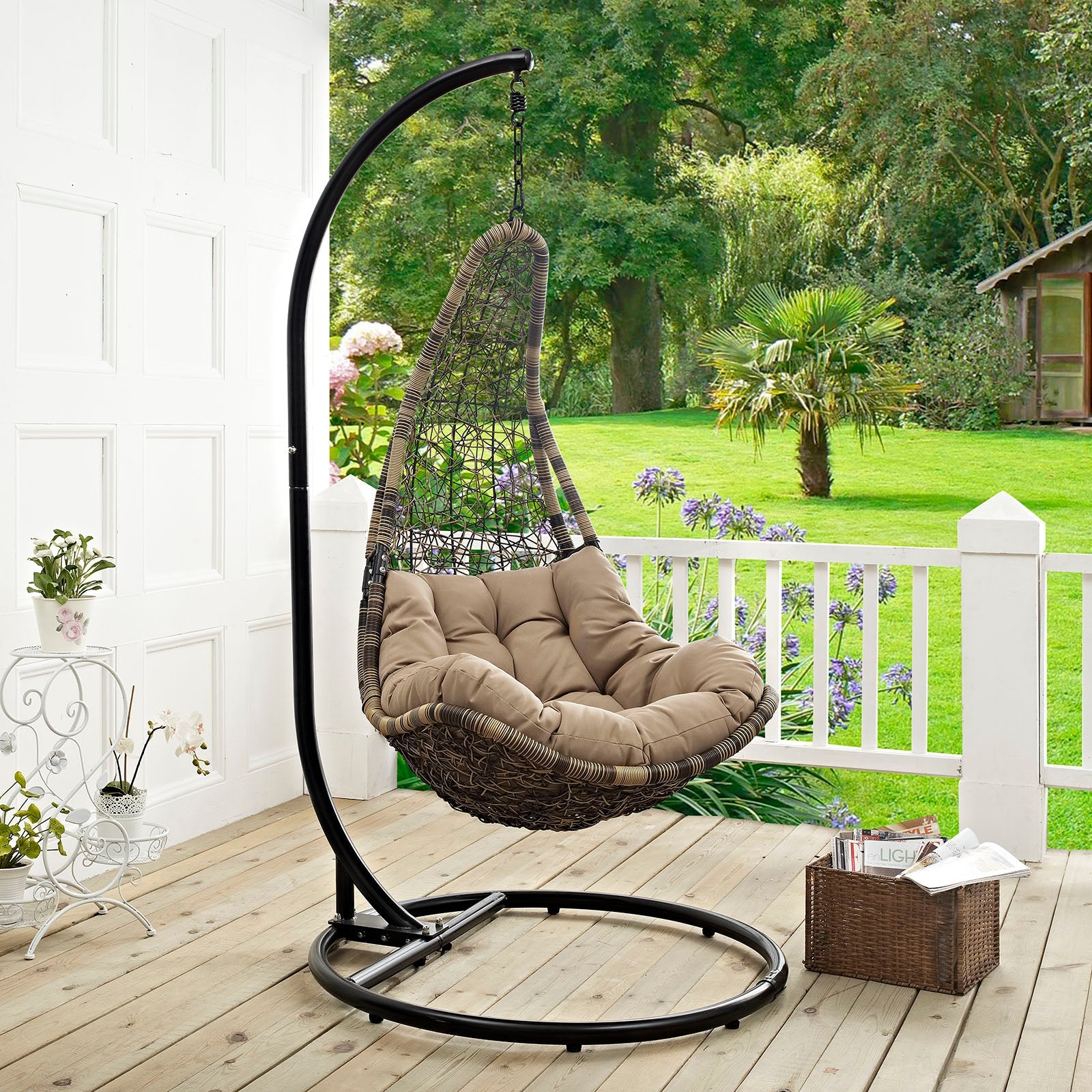 Abate Wicker Rattan Outdoor Patio Swing Chair by Modway