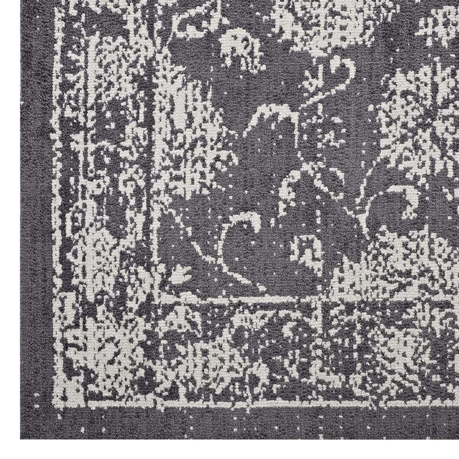 Kazia Distressed Floral Lattice 5x8 Area Rug by Modway