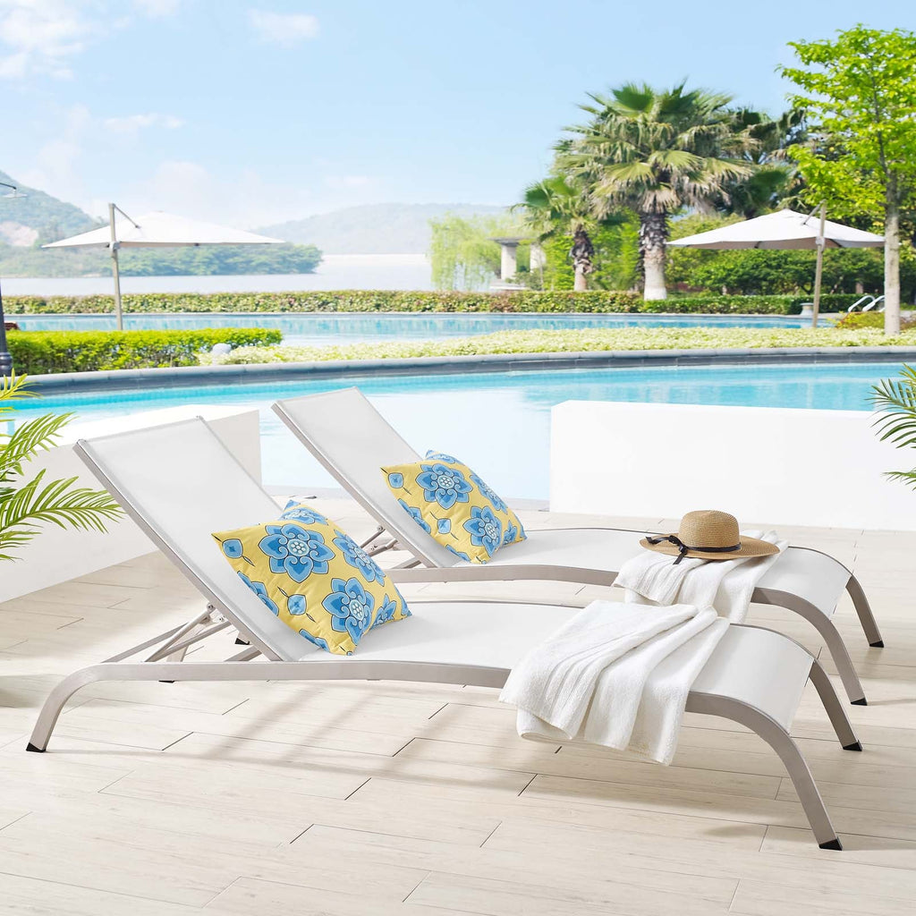 Savannah Outdoor Patio Mesh Chaise Lounge Set of 2 by Modway
