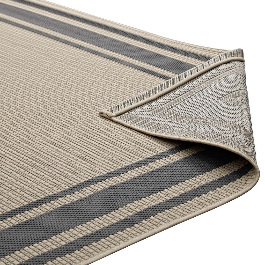 Rim Solid Border Indoor and Outdoor 5x8 Area Rug by Modway