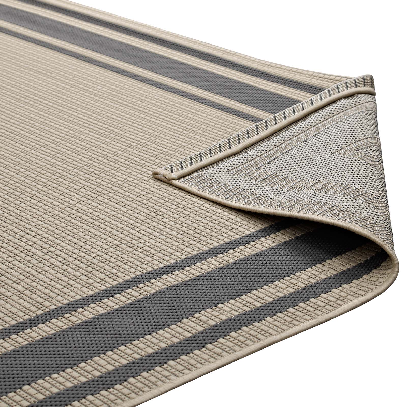 Rim Solid Border Indoor and Outdoor 5x8 Area Rug by Modway