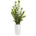 65"  Zamioculcas Artificial Plant in White Planter