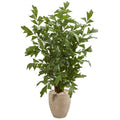5' Fishtail Palm Artificial Tree in Sand Colored Planter